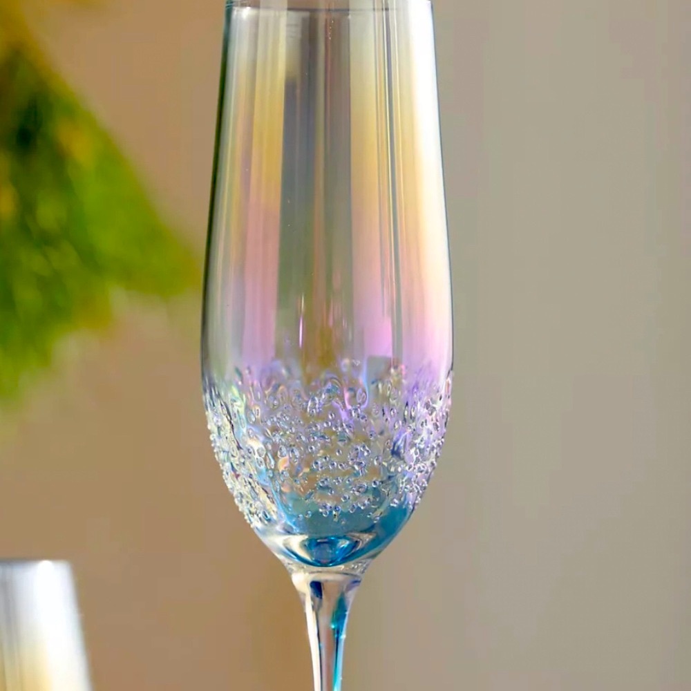 Anthropologie "Glass Flute in iridescent"